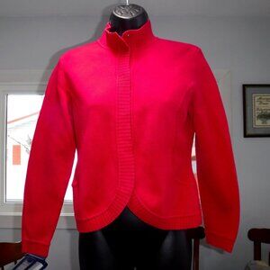Raspberry Red Snap Cartigan size US small